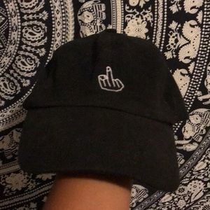 A middle finger hat